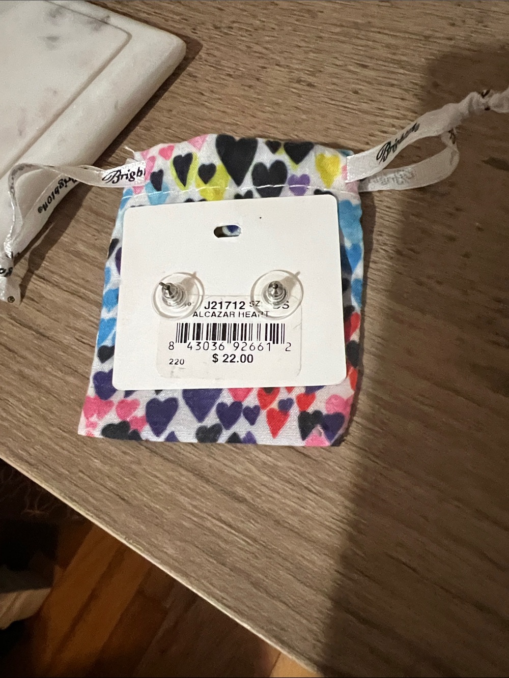 Brighton Silver Heart Filigree Stud Earrings - Picture 2 of 2